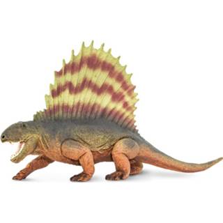 👉 Dinosaurus bruin geel rood zwart rubber Safari Dimetrodon Junior 18 Cm Bruin/geel/rood/zwart 95866001506