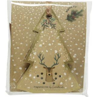 👉 Kerstboom papier multikleur Geur Dennenboom Geurboom Voor In - Rendieren Print Huisgeur/huisparfum Kerstgeuren 8720147785074