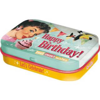 👉 Aardewerk multikleur Mint Box Happy Birthday Nostalgic Art 4036113812915