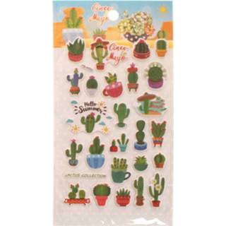 👉 Stickervel multicolor Lg-imports Cactussen 19 X 10 Cm 25 Stuks 8719817578832