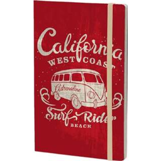 👉 Notitieboek rood karton papier Stifflex California 21 X 13 Cm Karton/papier 8022697008031