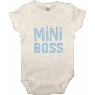 👉 Rompertje wit blauw katoen Soft Touch Romper Mini Boss Junior Wit/blauw 6013705216236