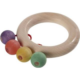 👉 Bijtring hout multikleur Walter 10 Cm Biologisch 4038162412153