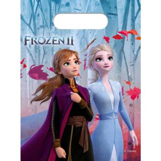 Uitdeelzakje multikleur kinderen Disney Frozen 2 Thema Uitdeelzakjes 24x Stuks - Kinderfeestje/verjaardag Feestzakjes 8720276407458