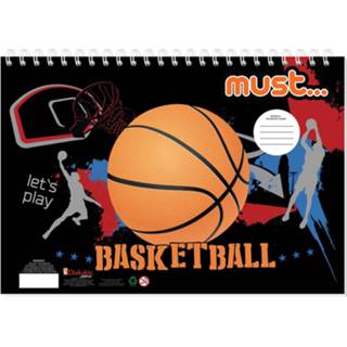 👉 Kleurboek zwart papier Must Sticker- En Basketball 40 Pagina's 8719817746675