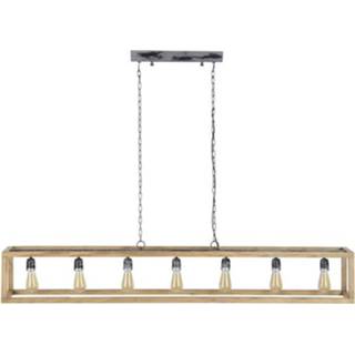 👉 Industriële hanglamp bruin mannen Dimehouse Kate - Mangohout 7-lichts 8720239802344