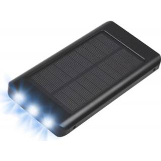 👉 Powerbank zwart Powerplus Sparrow - 8.000 Mah Solar Usb Power Bank Met Ingebouwde 3led Zaklamp 8717853705441