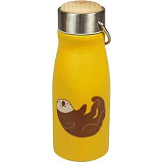 👉 Drinkbeker geel RVS zilver edelstaal The Zoo Sea Otter 300 Ml Geel/zilver 8720143191176