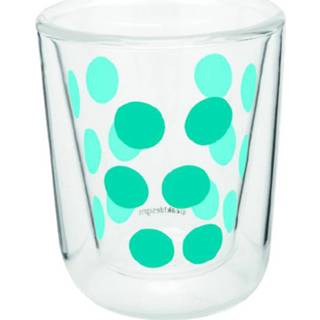 👉 Espressoglas glas blauw Zak!designs Dot Dubbelwandig 75 Ml Aqua 707226844417
