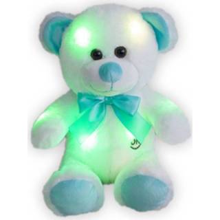 👉 Teddybeer blauw polyester Sunkid Met Ledlampjes Beer 4016833118801