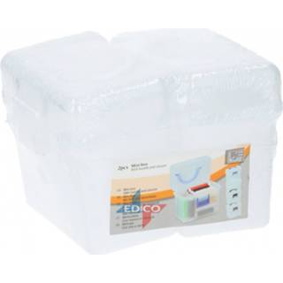 Tom Opbergdoos transparant kunststof Opbergdoos transparant kunststof Tom 0,6 Liter 2 Stuks 8711252164212