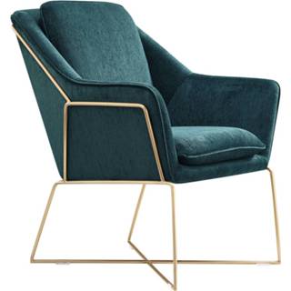 👉 Design fauteuil groen gouden Selena - Smaragd / Frame 5601570639369