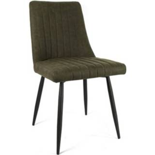 👉 Eetkamerstoel groen kunstleer staal Luxury Label Remo 88 Cm Donkergroen 8718317620065