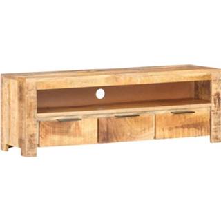 👉 Hout mannen Vidaxl Tv-meubel 119x30x41 Cm Ruw Mangohout 8720286018675