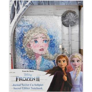 👉 Dagboek blauw wit papier meisjes Frozen Met Slot A5 Blauw/wit 2-delig 5949043751089