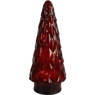Tafellamp rood glas Cf Label Mosse Led 24 Cm 8718317773129