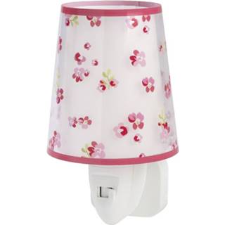 👉 Nachtlamp wit roze kunststof Dalber Nachtlampje Bloemen Junior Wit/roze 230v 8420406000930