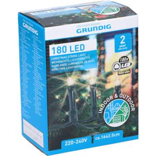 👉 Kerstverlichting wit kunststof Grundig - 180 Led Lampjes 1642,5 Cm In- En Outdoor Ip44 Warm 8711252088747