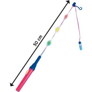 👉 Lampion kunststof multikleur 1x Stokjes Met Knipperlichtjes - 50 Cm Sint Maarten Lichtjes 8718758219590