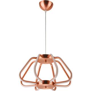 👉 Hanglamp wit aluminium Led - Phoena Industrieel 38w Natuurlijk 4000k Ovaal Mat Koper 7433603699693