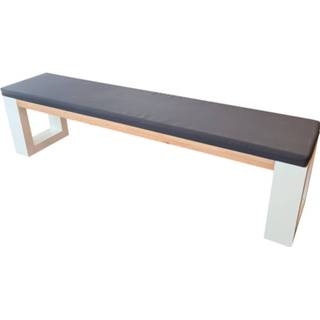 👉 Hout bruin Wood4you - Bankje New Jersey 200lx40hx38d Cm Incl Kussen 9110025707660