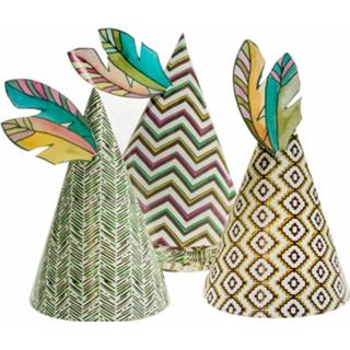 👉 Feesthoed karton Party Stars Feesthoedjes 6 Stuks 5412276280270