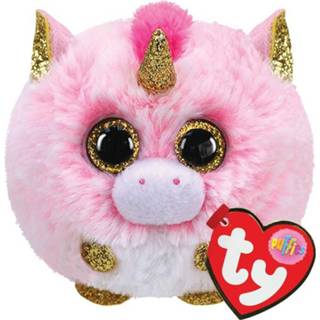 👉 Roze pluche meisjes Ty Eenhoorn Teeny Puffies Fantasia 10 Cm 8421425082