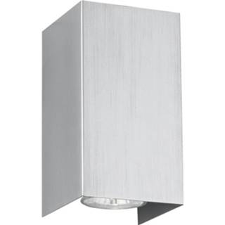 👉 Wandlamp nikkel aluminium Led - Wandverlichting Trion Enrino Gu10 Fitting Rechthoek Mat 6013902338304