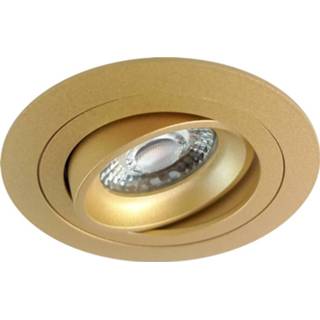 👉 Armatuur goud aluminium Spot Gu10 - Pragmi Alpin Pro Inbouw Rond Mat Kantelbaar Ø92mm 6013939049051