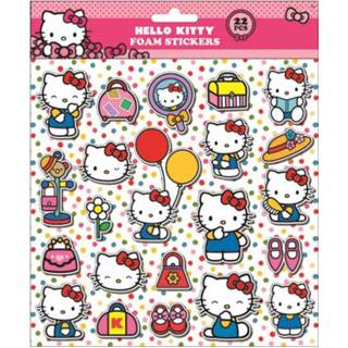 👉 Foamsticker roze W&o Foamstickers Hello Kitty 24 X 20,5 Cm 22-delig 8719817785896