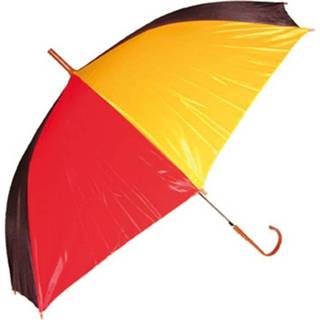 Paraplu rood geel zwart kunststof multikleur Rood/geel/zwart 8718758211617