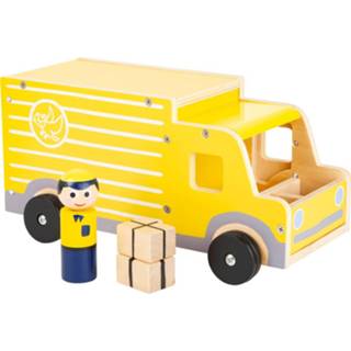 👉 Geel hout small XL jongens Foot Vrachtwagen 30 Cm 4-delig 4020972114587