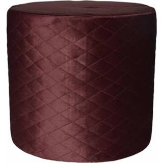 👉 Kruk bordeaux fluweel Rox Living 34 X 31 Cm 6013921630694