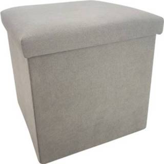 👉 Opbergbox grijs Rox Living Opbergbox/poef 38 Cm 55 Liter Alcantara 6013900241262