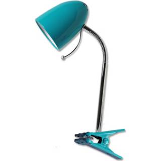 Klemlamp blauw glans Led - Aigi Wony E27 Fitting Flexibele Arm Rond 6013948668601