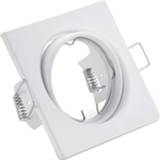 👉 Armatuur wit aluminium Spot Gu10 - Trion Inbouw Vierkant Mat Kantelbaar 80mm 7445931850851