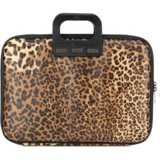 👉 Laptoptas bruin kunstleer Bombata Panterprint 43 X 33 Cm 2-delig 8059395580439