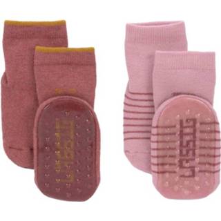 👉 Antislip sok Lässig Anti-slip Sokjes 2 Paar Assorted Rosewood/rose, Maat 27-30 4042183404493