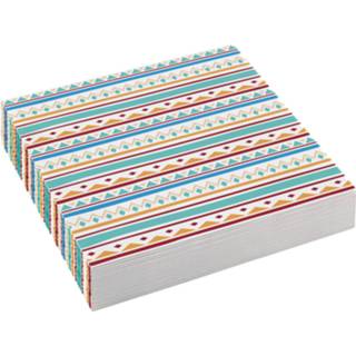 👉 Servet papier multikleur Amscan Servetten Tepee & Tomahawk 25 X Cm 20 Stuks 192937006726