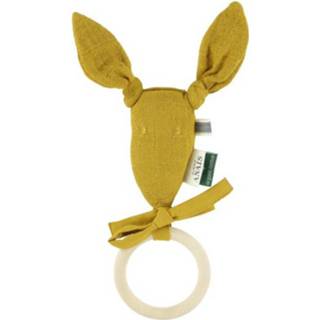 👉 Bijtring groen katoen hout Trixie Kangoeroe Bliss Mustard 25 Cm 5400858700773