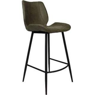 Barkruk olijfgroen leer Bronx71 Industriële Barrel Eco 69 Cm 8720168880505