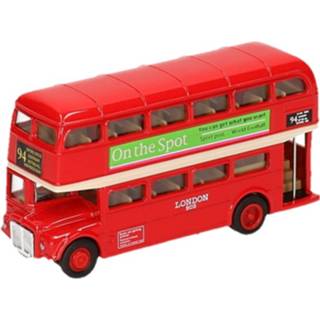 👉 Modelauto rood metaal London Bus 12 Cm - Speelgoed Auto Bussen Schaalmodel 8720147300130