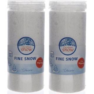 👉 Kunstsneeuw kunststof wit 2x Fijne In Pot 50 Gram - Nep Strooi Sneeuw Kerst Sneeuwdecoratie 100 8720147275902