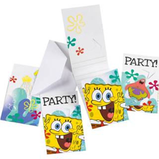 👉 Envelop multikleur Amscan Uitnodigingen Spongebob Met 6 Stuks 13051505578