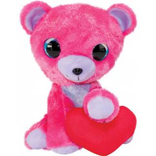 👉 Knuffelbeer roze pluche Lumo Stars Valentijn 15 Cm 6416739557373