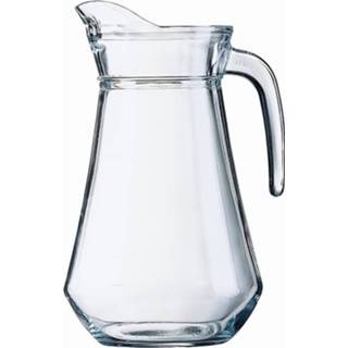 Schenkkan glas transparant 1 Liter 20 Cm - Sapkannen/waterkannen/schenkkannen/limonadekannen Van 26102363584