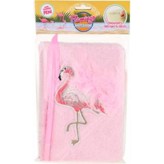 👉 Notitieboek roze Toi-toys Notitieboekje Flamingo 14,8 X 21 Cm 8719904465205