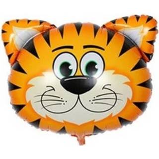 👉 Folieballon multikleur Dieren Tijger 38 Cm - Folieballonnen/heliumballonnen Tijgers Dierenthema Folie Ballonnen 8720147318241