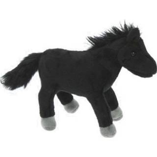 👉 Paardenknuffel zwarte witte pluche zwart mannen kinderen Paarden Knuffel Met Manen 25 Cm - Knuffels Speelgoed Voor 8720147537192