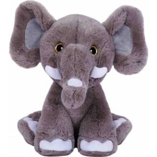 👉 Olifant knuffel grijze pluche polyester grijs kinderen 30 Cm - Olifanten Safaridieren Knuffels Speelgoed Voor 8720147722598